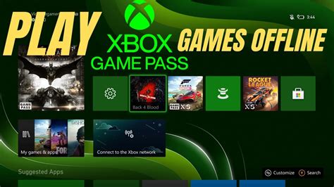 Playing offline with Gamepass .